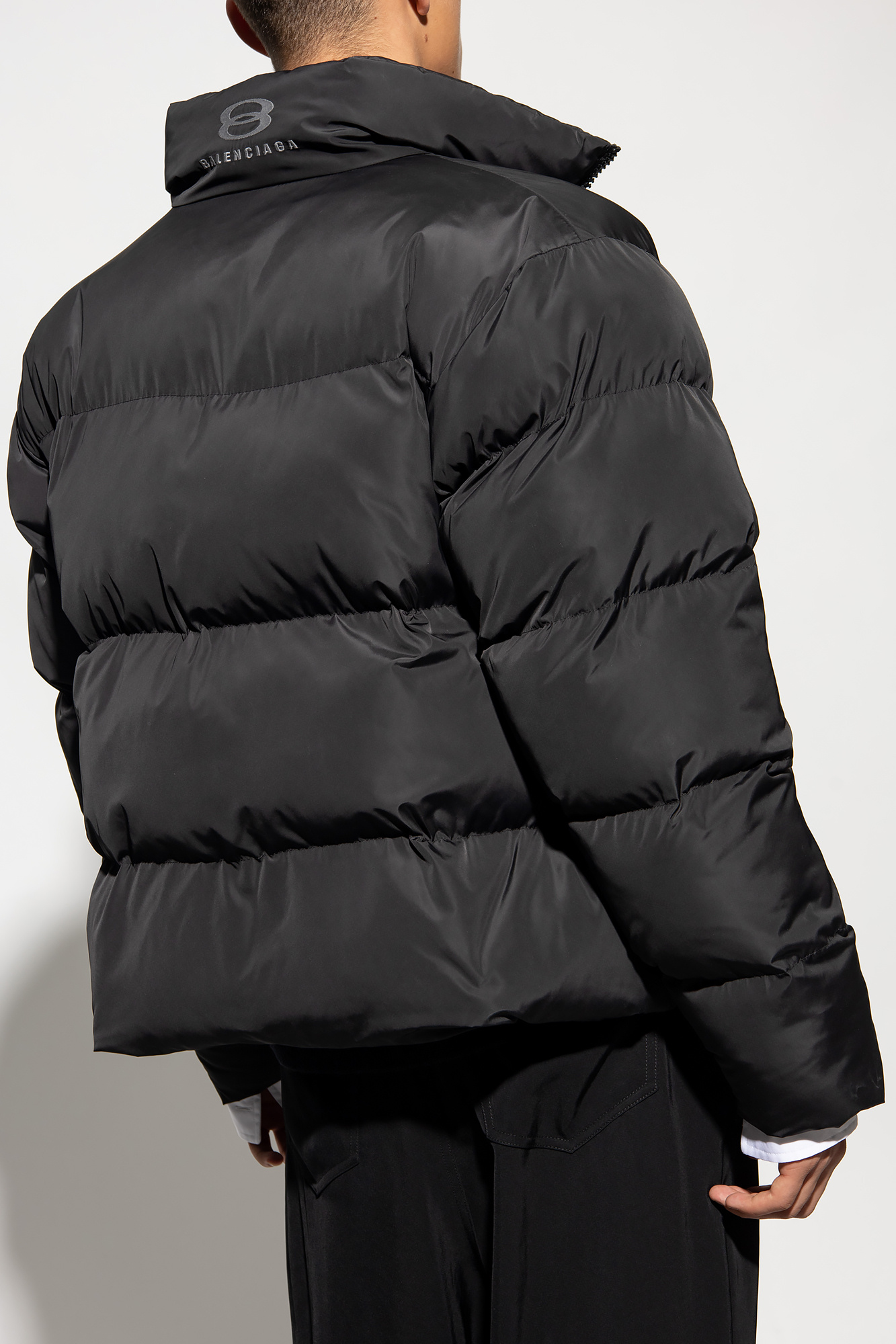 Black Puffer jacket with logo Balenciaga Vitkac Canada